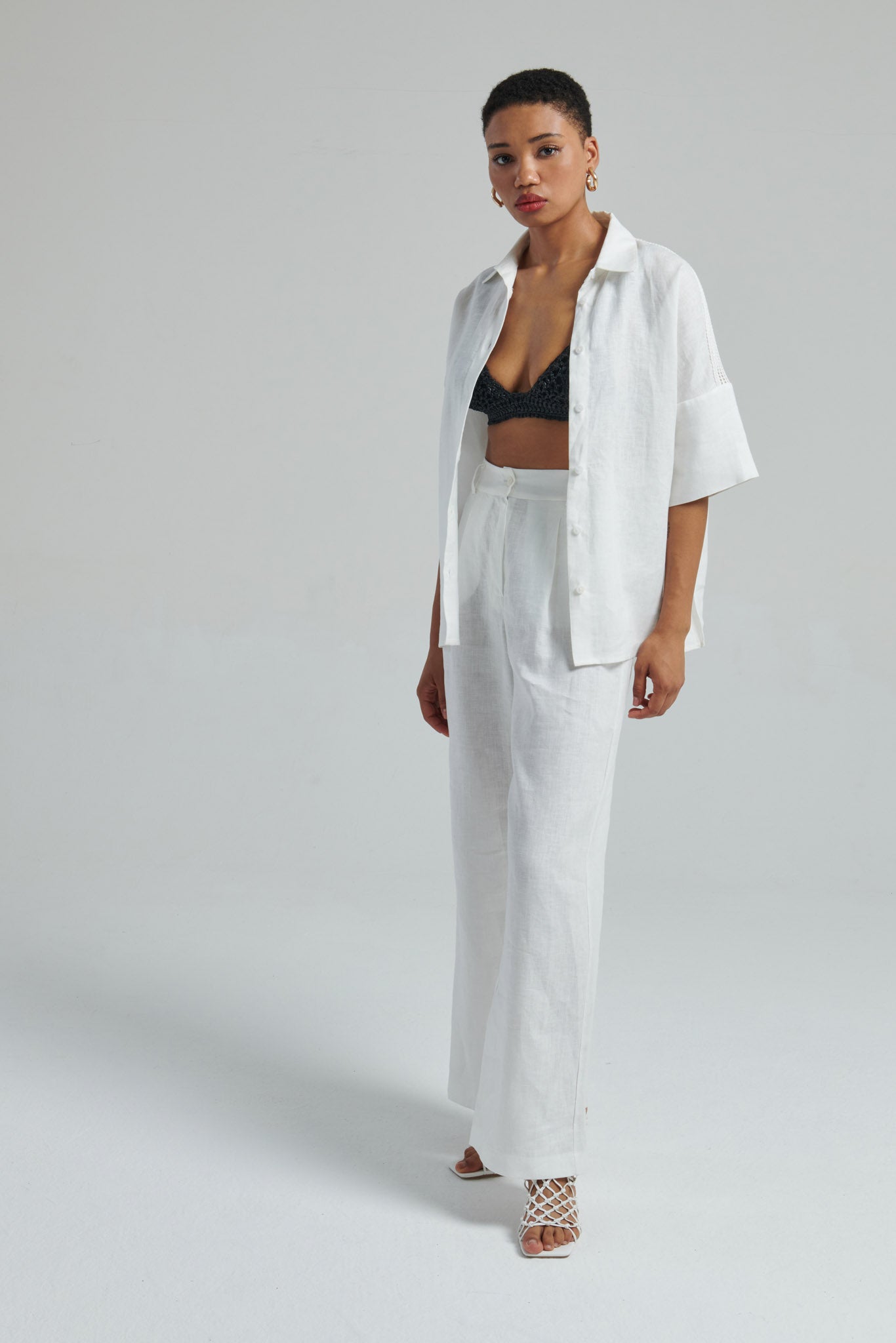 Maxi camicia con inserti in maglia - Eufonia